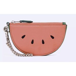 Coach Watermelon Slice Charm/Coin Pouch Pink Lemonade Leather Brand New